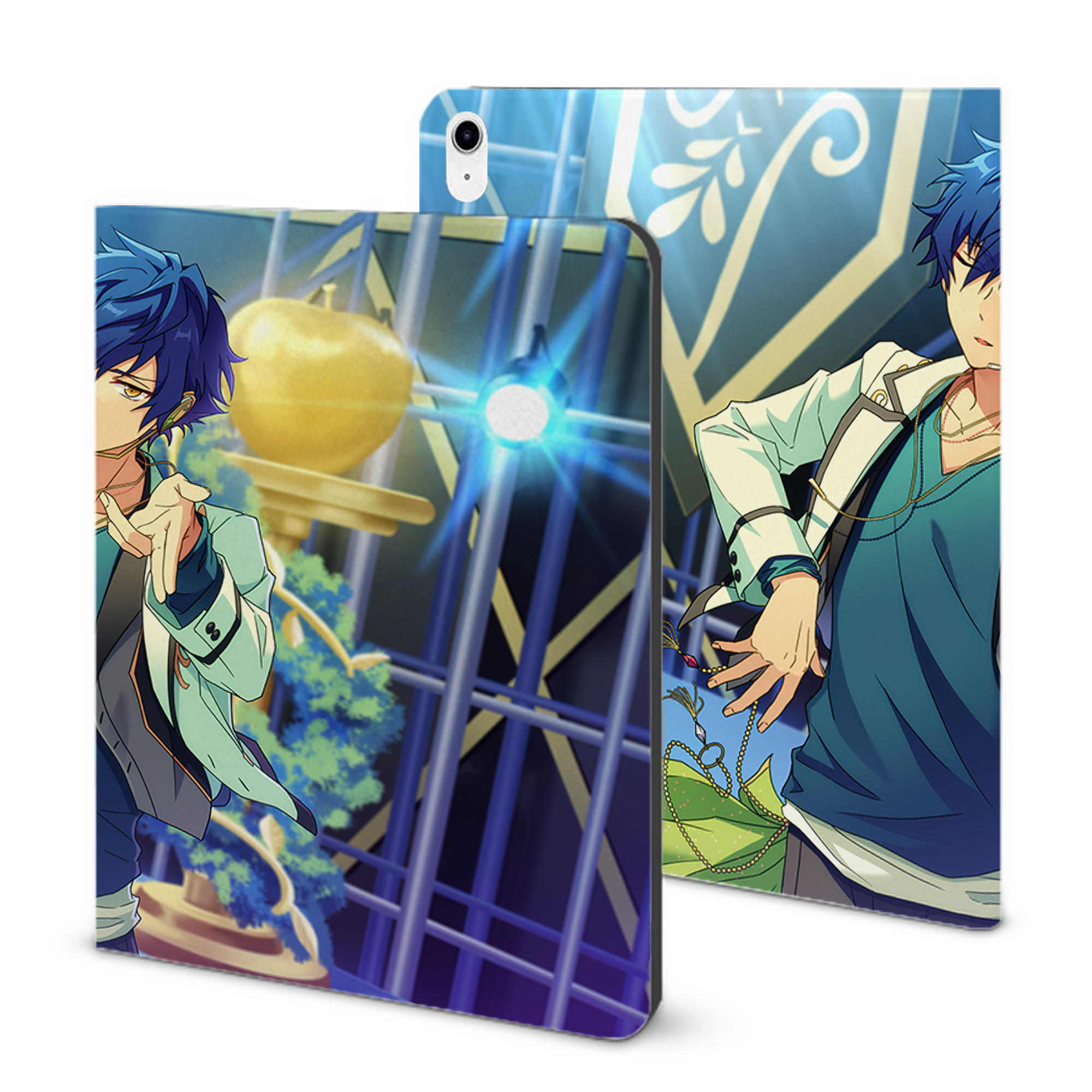 （画像用） あんさんぶるスターズ! Ensemble Stars IPad ケース ブック型 PUレザー TPU 耐衝撃 軽量 薄型 ペン収納なし 全面保護 IPad 各モデル対応